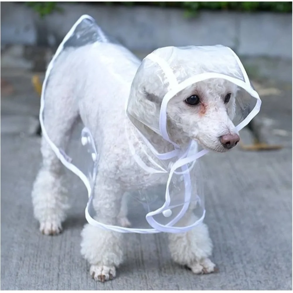 Transparent waterproof raincoat for dogs size XXL